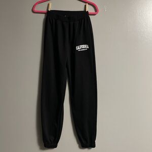 Shein Black Sweatpants Size 11/12 Y California Los Angeles Casual Comfy